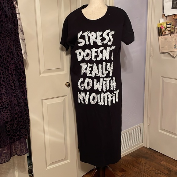 Rock ‘N Karma black tunic top with white sequins - Picture 2 of 9